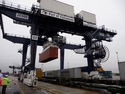 Port of Felixstowe's new ZPMC Post-Panamax Rail Mounted Gantry crane