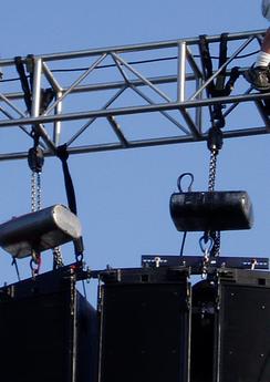 Stage hoist in action