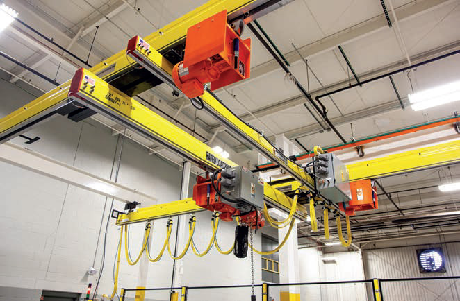 2t ceiling hung Niko Rail crane for loading machinery. - Image 