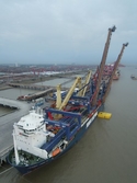 Kalmar Super Post Panamax Ship-to-Shore cranes.