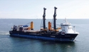 Liebherr's LHM 550 on a ship